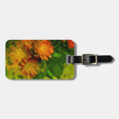 オレンジ・ホークウィード・ブラッズ・抽象芸術印象派 ラゲッジタグ (正面横)