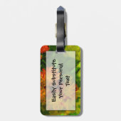 オレンジ・ホークウィード・ブラッズ・抽象芸術印象派 ラゲッジタグ (裏面縦)