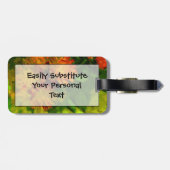 オレンジ・ホークウィード・ブラッズ・抽象芸術印象派 ラゲッジタグ (裏面横)