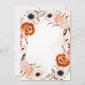 オレンジ・ボホ |水彩バプティスマ写真 招待状 (裏面)