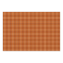 オレンジ ボルドー 白のチェック クラシック