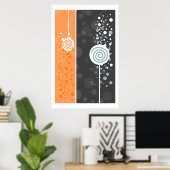 オレンジ ポスター (ホームオフィス)