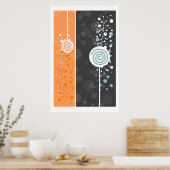 オレンジ ポスター (キッチン)