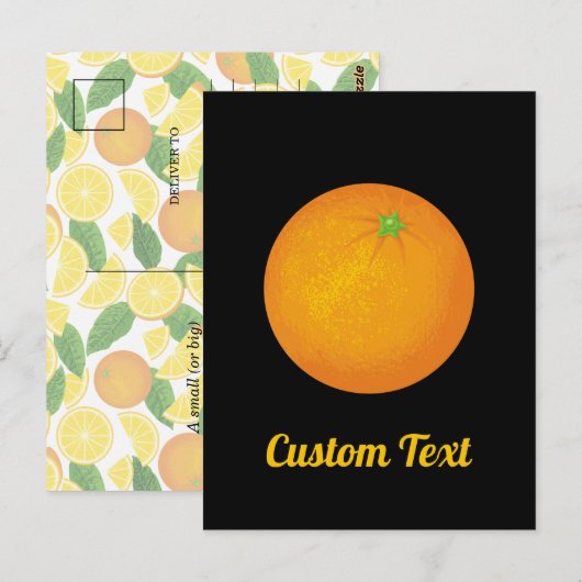 オレンジ ポストカード (正面/裏面)