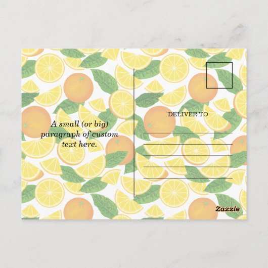 オレンジ ポストカード (裏面)