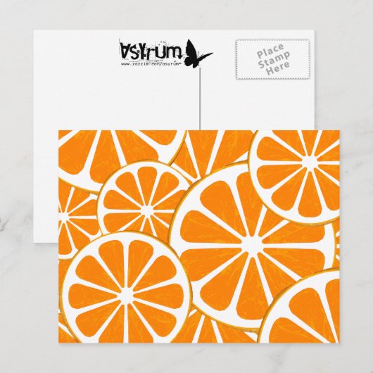 オレンジ。 ポストカード (正面/裏面)