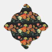 オレンジ ポピー フラワーのウェディング ケーキ ファボリ ボックス (折り畳みなし)