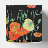 オレンジ ポピー フラワーのウェディング ケーキ ファボリ ボックス (上部)