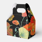 オレンジ ポピー フラワーのウェディング ケーキ ファボリ ボックス (裏面サイド)