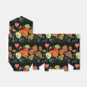 オレンジ ポピー フラワーのウェディング ケーキ ファボリ ボックス (折り畳みなし)