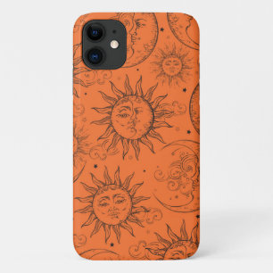 オレンジ・マジック ヴィンテージ セレスチャル サン ムーン スターズ iPhone 11 ケース