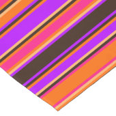 オレンジ、マゼンタ、紫のテーブルラストライプのンナー ショートテーブルランナー (コーナー)