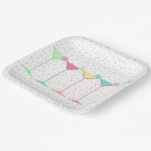 オレンジ・マーティニ・カクテル コンフェッティ パーティ セレブレーション ペーパープレート (傾斜あり)