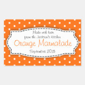 オレンジ・マーマレードはジャム食品ラベルのシールを保存 長方形シール (正面)