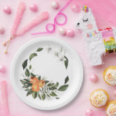 オレンジ メイン スクイーズ ペーパー プレート (パーティー)