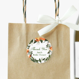 オレンジ メイン スクイーズ ラウンド ステッカー