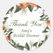 オレンジ メイン スクイーズ ラウンド ステッカー (正面)