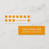 オレンジ(モダン正方形) スキニー名刺 (正面/裏面)