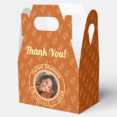 オレンジ モダン フォト 卒業パーティー フェイバーボックス (オープン)