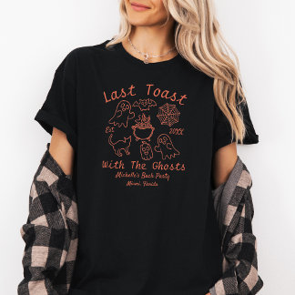 オレンジ・モノクローム・ラスト・トースト・ハロウィン・バチェラー・パーティー トライブレンドTシャツ