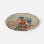 オレンジ – ラウンド紙プレート ペーパープレート (アングル)