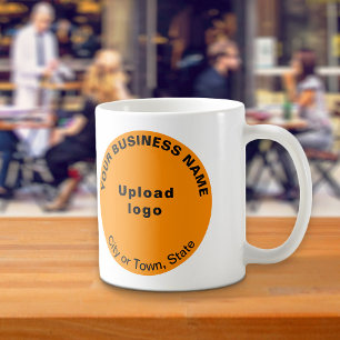 オレンジ・ラウンド・ビジネス・ブランドon Mug コーヒーマグカップ
