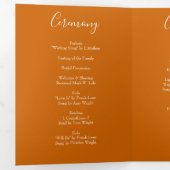 オレンジ&ラスト秋牡丹バラ結婚式 プログラム (内部最初)