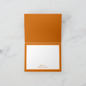 オレンジ＆ラスト 秋 牡丹 ローズ ウェディング サンクス サンキューカード (内部)