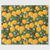 オレンジ ラッピングペーパー (フラット)