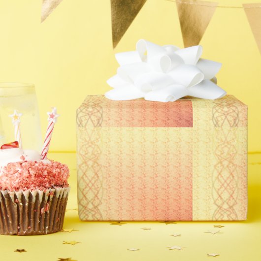 オレンジ ラッピングペーパー (誕生日パーティー)