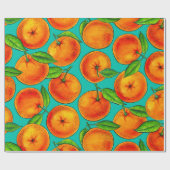 オレンジ ラッピングペーパー (フラット)