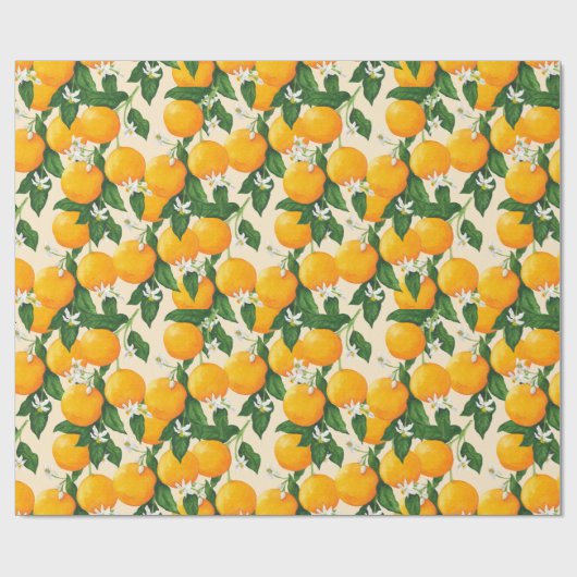 オレンジ ラッピングペーパー (フラット)