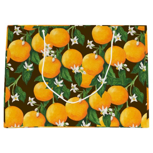 オレンジ ラージペーパーバッグ (正面)