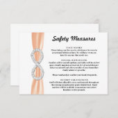 オレンジ リボン ダイヤモンド インフィニティ セーフティ対策 エンクロージャーカード (正面/裏面)