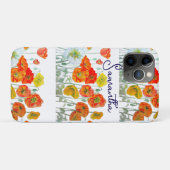 オレンジ レッド ポピー フラワー パターン サンクス Case-Mate iPhoneケース (裏面(横))