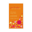 オレンジ"レトロの点"及びピンクのお母さんの名刺