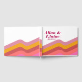 オレンジ レトロ グルーヴィー 70's ゲストブック (全面)