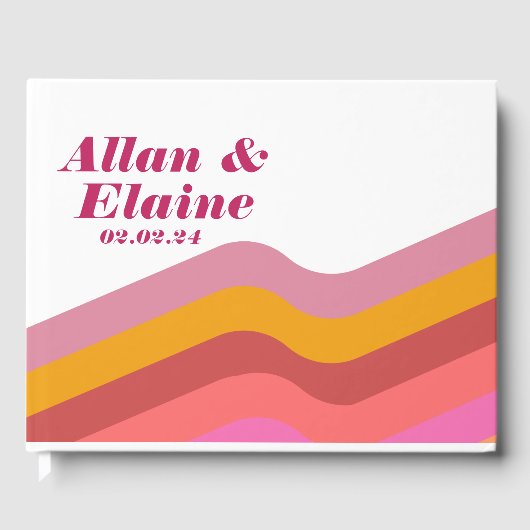 オレンジ レトロ グルーヴィー 70's ゲストブック (正面)