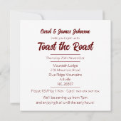 オレンジ レトロ 感謝祭 ディナー 招待状 (裏面)