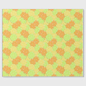 オレンジ・レモンライムフルーツ柑橘類自然フレッシュ ラッピングペーパー (フラット)