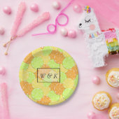 オレンジ・レモンライム柑橘類 ペーパープレート (パーティー)