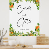 オレンジ・レモン柑橘類のカードとギフトサイン ポスター (キッチン)