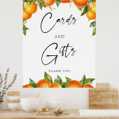 オレンジ・レモン柑橘類のカードとギフトサイン ポスター (キッチン)