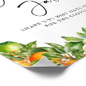 オレンジ・レモン柑橘類のブライダルシャワー日付ジャールゲーム ポスター (角)