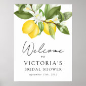 オレンジ・レモン ウェディングシャワー 歓迎の看板 ポスター (正面)