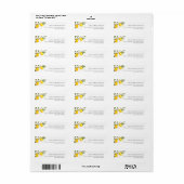 オレンジ・レモン サマー ブライダルシャワー 返信住所 ラベル (フルシート)