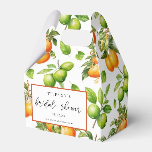 オレンジ レモン シトラス ブライダルシャワー サンクス フェイバーボックス (裏面サイド)