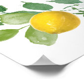 オレンジ レモン テーマのウェディングシャワー ウェルカムサイン ポスター (角)