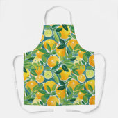 オレンジ レモン ライム 柑橘類 カラフル ハンドメイド 幸せ エプロン (正面)