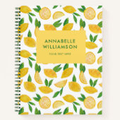 オレンジ・レモン 夏のフルーツパターン ノートブック (正面)